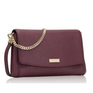 Kate Spade Laurel Way Greer Crossbody Bag in Deep Plum Saffiano